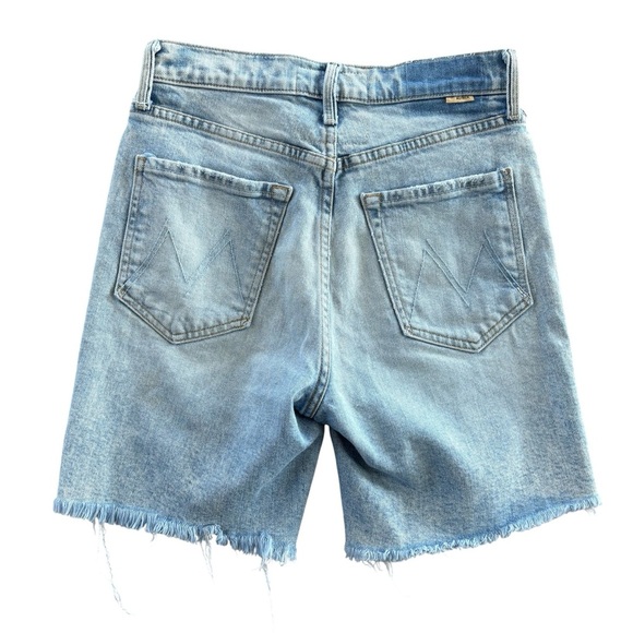 MOTHER The Tripper Cutoff Fray Hem Denim Shorts Skating on Thin Ice Size 26 - Picture 11 of 11
